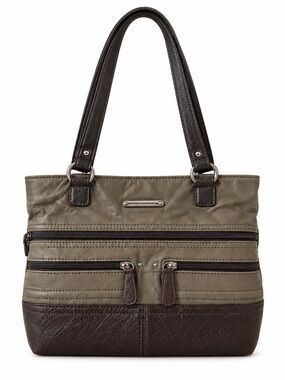 Stone Mountain Olive and Chocolate Shoulder Bag